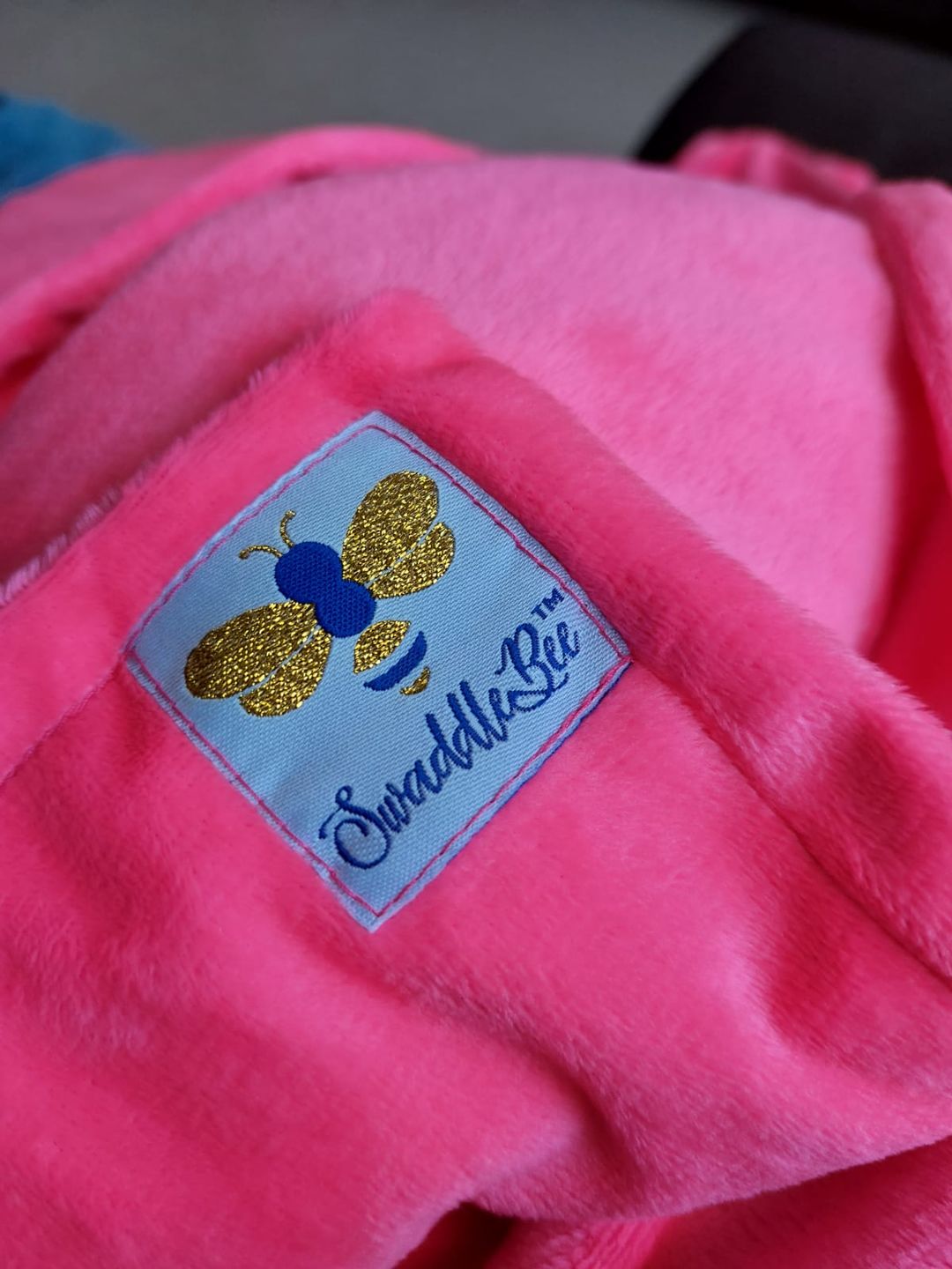 Customer photo review of BiggerBee Minky Throw Blanket HOT PINK