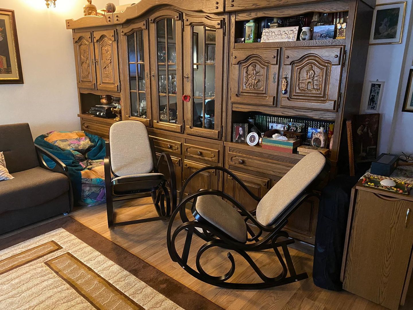 Customer photo review of Balansoar MAX BIS PLUS, maro/wenge, stofa/lemn indoit, 52x90x95 cm