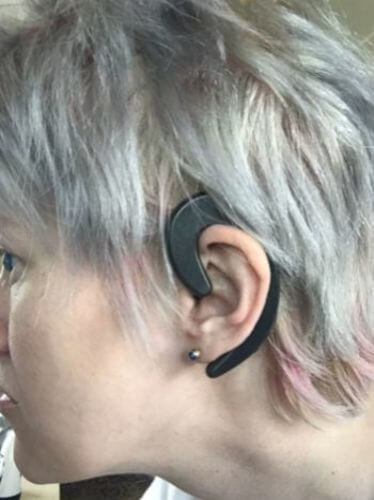 Customer photo review of Earhook Bone Conduction Hook Earphone (One-side)