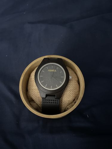 Customer photo review of Dark Brown Bamboo Watch