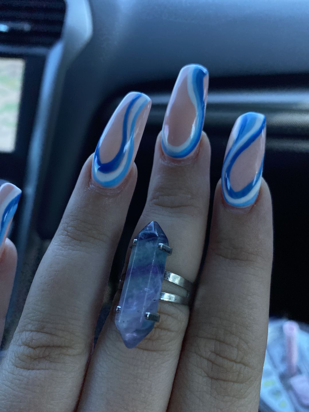 Customer photo review of Natural Amethyst Gemstone Ring