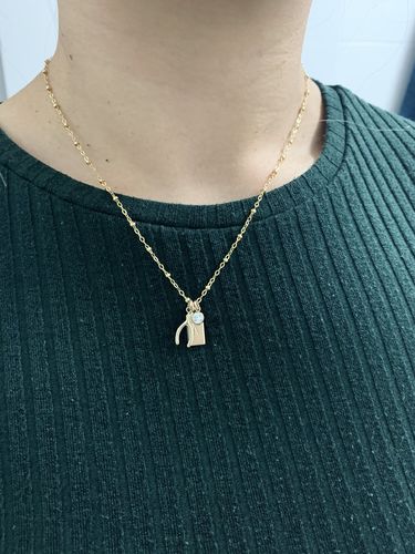 Customer photo review of Custom Charm Cluster Necklace