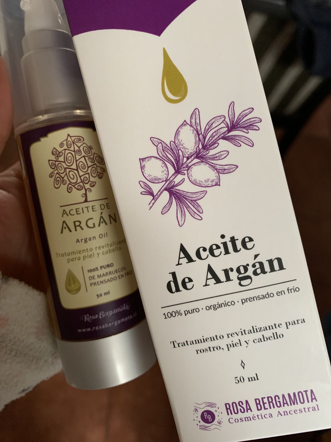 Customer photo review of Aceite de Argán 100% puro 50ml