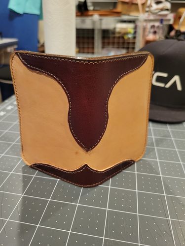 Customer photo review of No.52 | Leather Vertical Wallet (Digital Pattern)