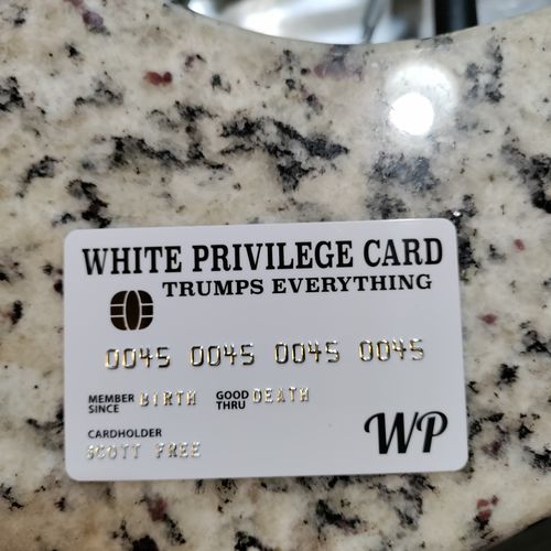 Customer photo review of White Privilege Card