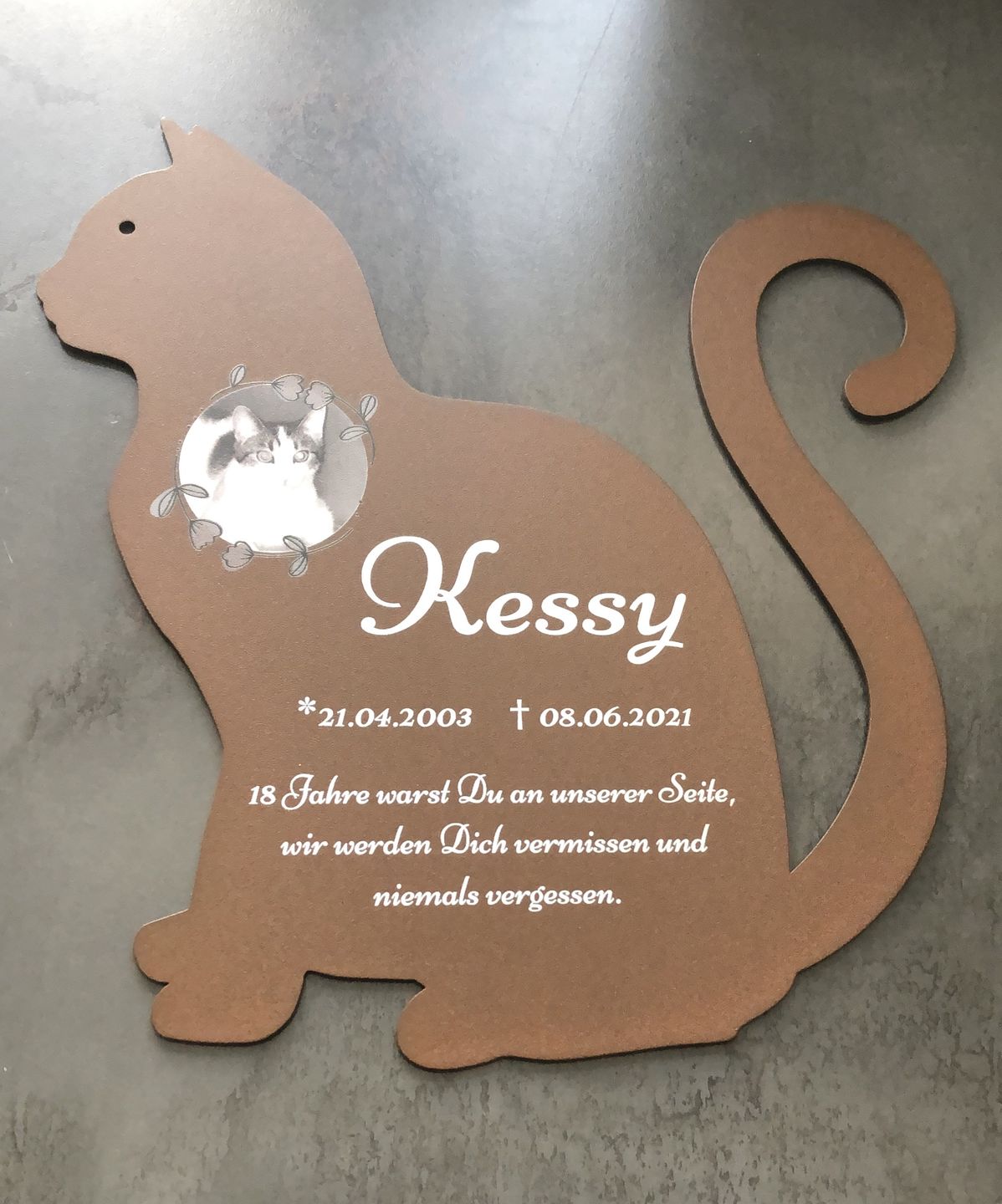 Customer photo review of Gedenktafel "Große Katze"