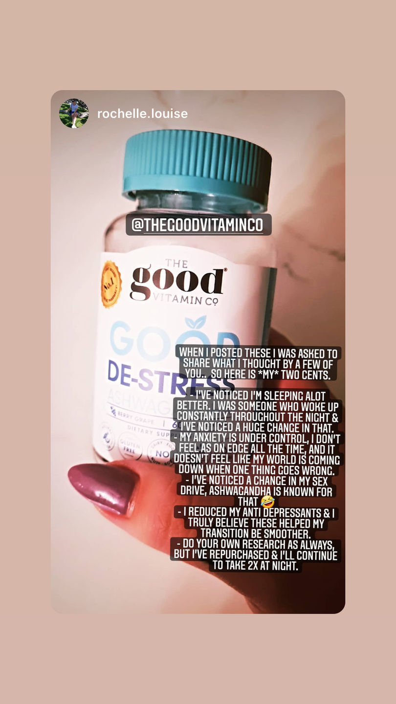 Customer photo review of Good Destress Ashwagandha Supplements