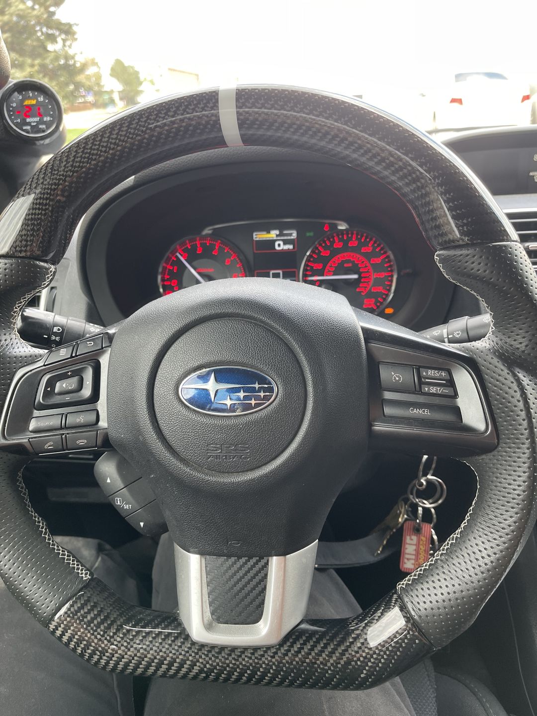 Customer photo review of 2015+ Carbon Fiber D-Shape Steering Wheel