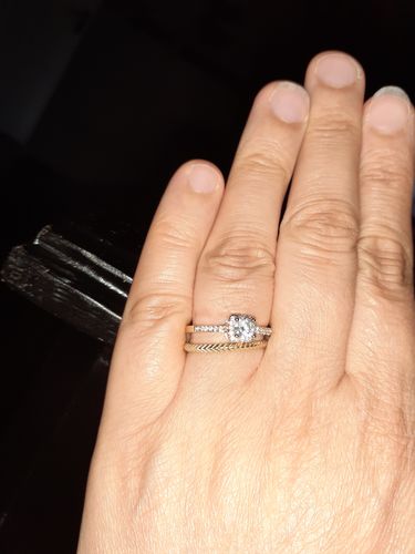 Customer photo review of Bague Soane - Zircon & Plaqué Or