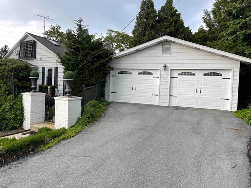 Customer photo review of Decorative Garage Door Hinge and Handle Magnet Accents (6-PC Set)