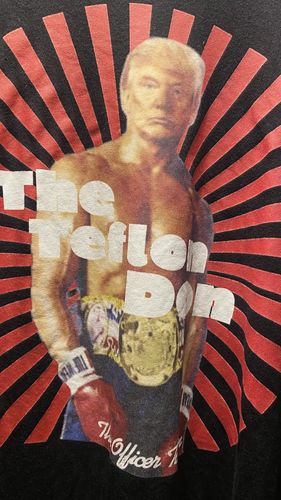 Customer photo review of The Teflon Don Shirt