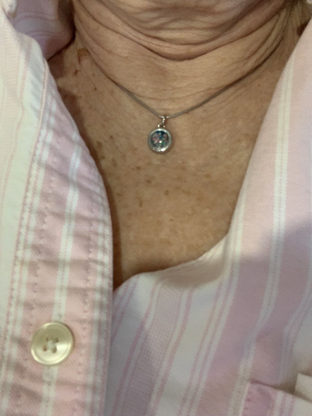 Customer photo review of Dainty Heart Cremation Pendant