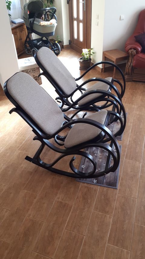 Customer photo review of Balansoar MAX BIS PLUS, maro/wenge, stofa/lemn indoit, 52x90x95 cm