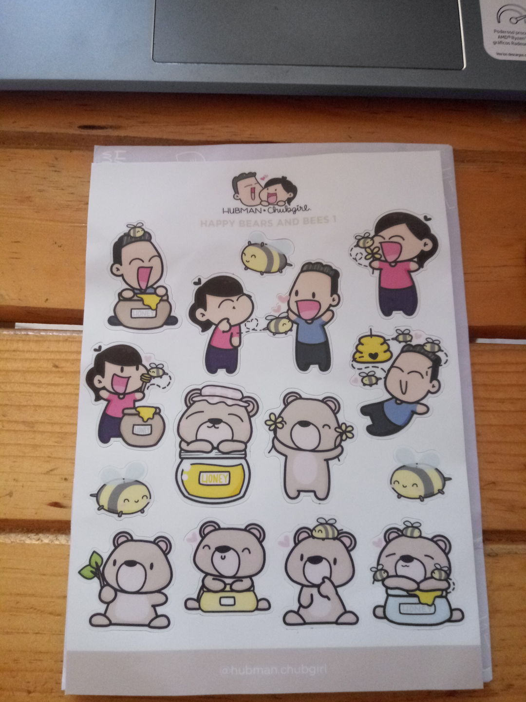 Customer photo review of Sticker Sheet - Happy Bears and Bees 1