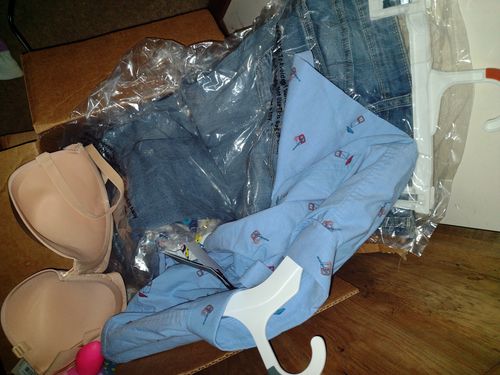 Customer photo review of Target Clothing Wholesale Box 12 for $35