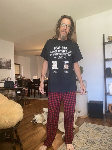 Customer photo review of I Woof You Dog Dad - Personalized Custom Unisex T-shirt