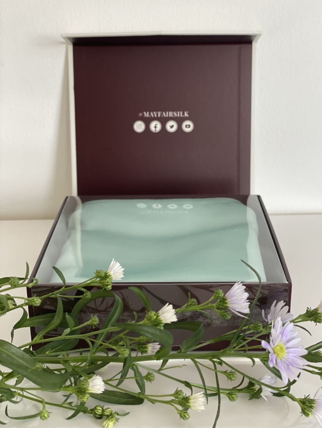 Customer photo review of Teal Breeze Pure Silk Pillowcase