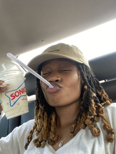 Customer photo review of Big Tan Dad Hat