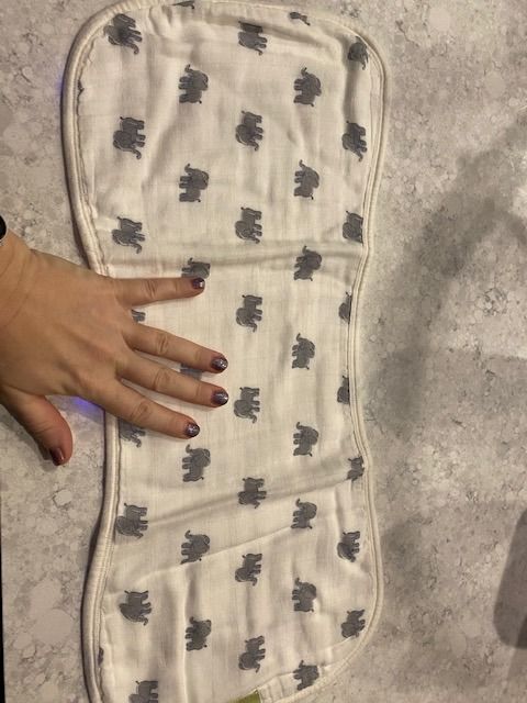 Customer photo review of SOFTE Muslin Baby Burp Cloth (The Wild)