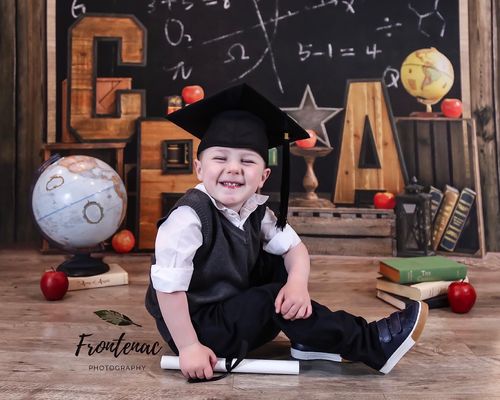 Customer photo review of Kate Back to School Summer Blackboard Backdrop for New Test