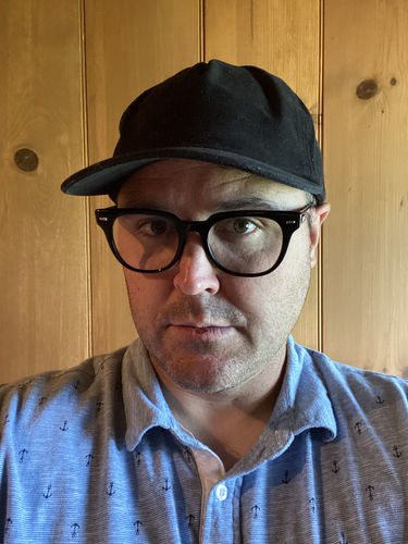 Customer photo review of Big Unstructured Black Snapback