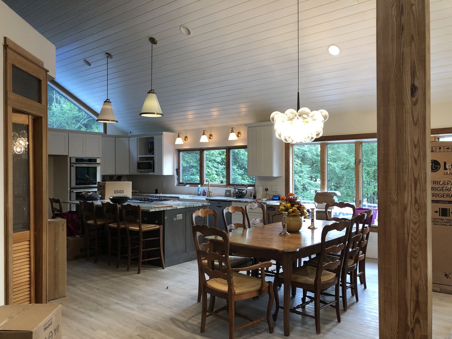 Customer photo review of Modern Clear Glass Bubble Cluster Chandelier