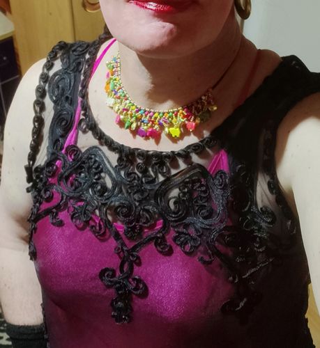 Customer photo review of Bohemian Vintage Elephant Pendant Beach Necklace