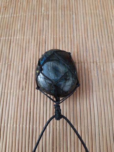 Customer photo review of DRACHENHERZ LABRADORIT HALSKETTE AUS LABRADORIT