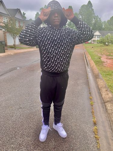 Customer photo review of Premium Solid Track Pants Black (ZCM4842)