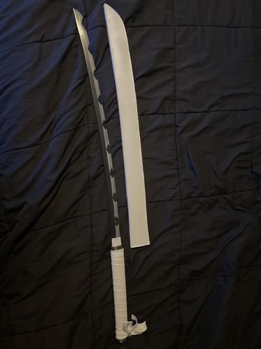 Customer photo review of Demon Slayer Inosuke Handmade Katana Samurai swords  Real Anime Sword