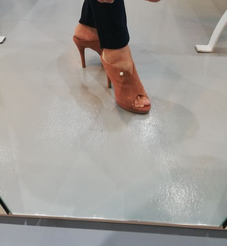Customer photo review of Kayla Heels in Nutmeg