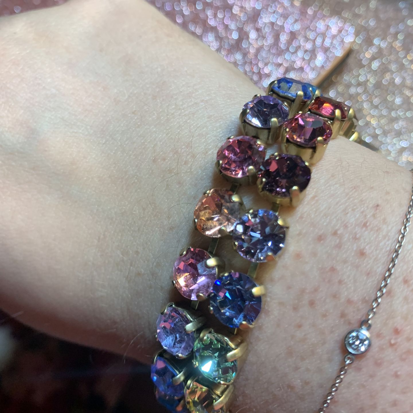 Customer photo review of Arista Bracelet in Rainbow Ombré - PRE-ORDER 6.25