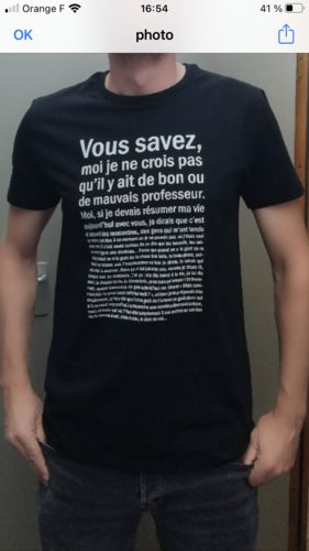 Customer photo review of T-Shirt Homme professeur Bon ou Mauvais