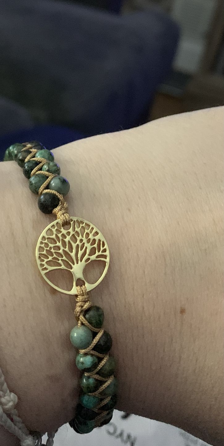 Customer photo review of Tree of Life African Jasper Bracelet