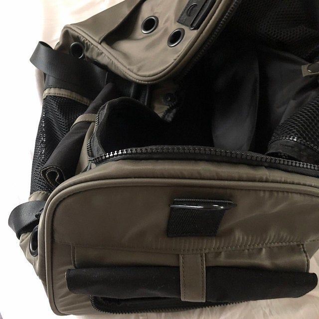 Customer photo review of Koala Pet Carrier in Military Green (Sporty Nylon)
