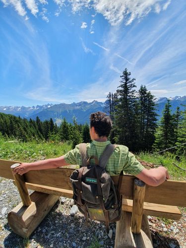 Customer photo review of Rucksack Mit Patch / Olivgrau (🌲)