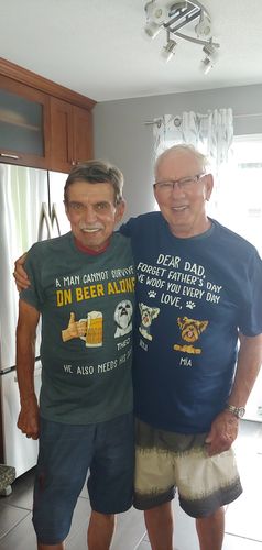 Customer photo review of I Woof You Dog Dad - Personalized Custom Unisex T-shirt