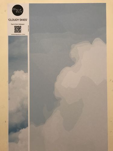 Customer photo review of Cloudy Skies Wallpaper Mural