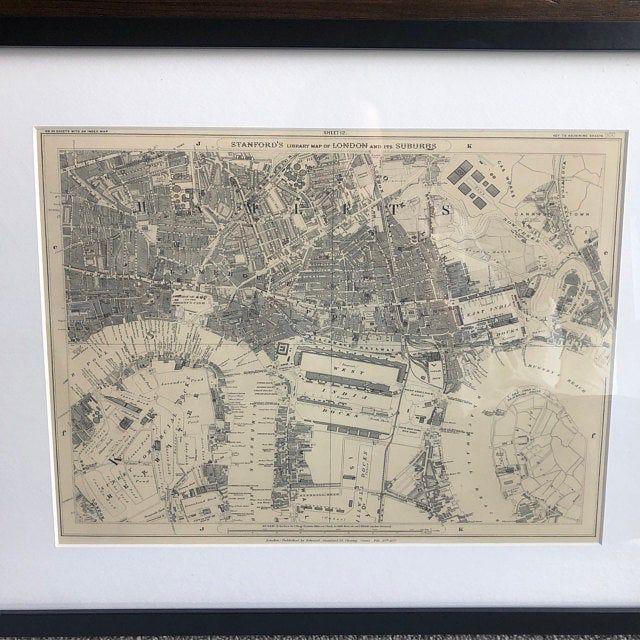 Customer photo review of Old Map of East London in 1862 by Edward Stanford - Isle of Dogs, Tower Hamlets, Limehouse, Poplar, Surrey Quays - E1, E3, E14, SE16