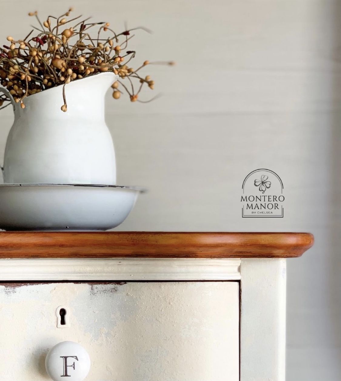 Customer photo review of My Linen Apron - Milk Paint