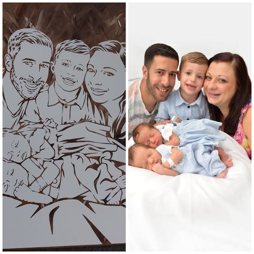 Customer photo review of Porträt auf Leinwand zum Selbermalen