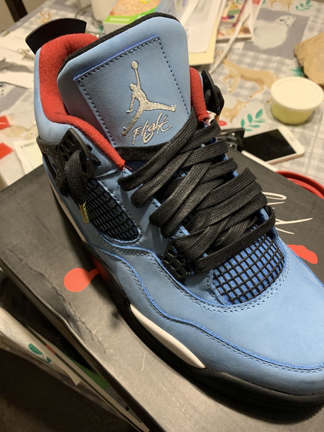 Customer photo review of Flat Waxed Cotton Shoe Laces