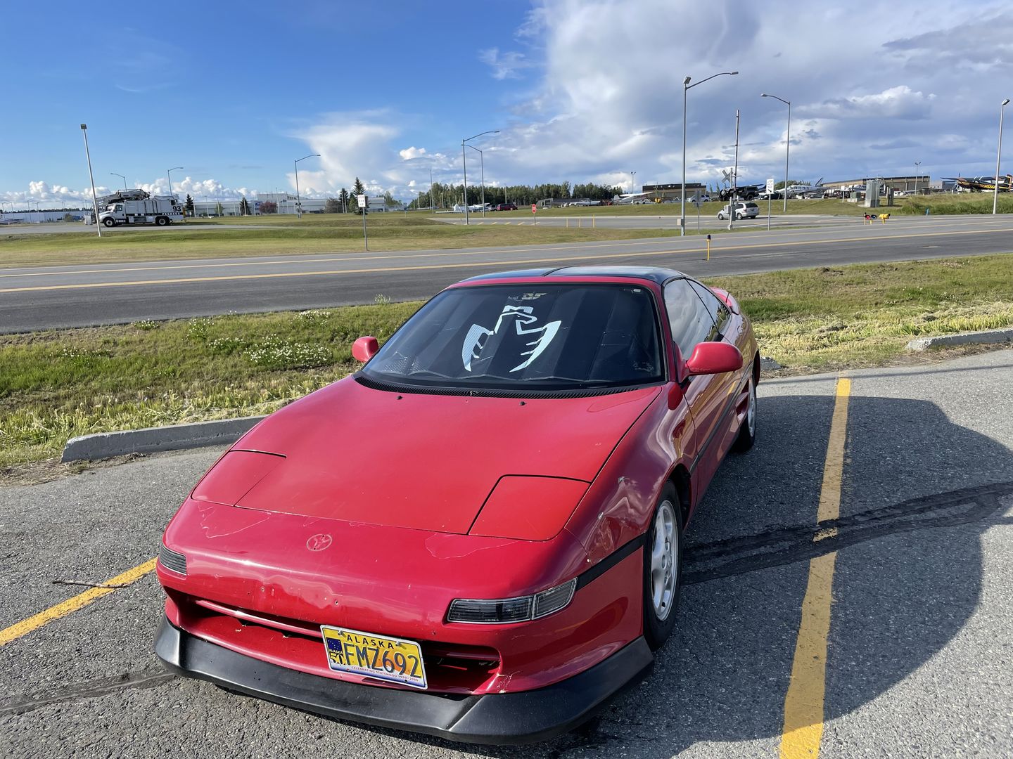 Customer photo review of MR2Heaven MR2-Bird Logo Windshield Sun Shade
