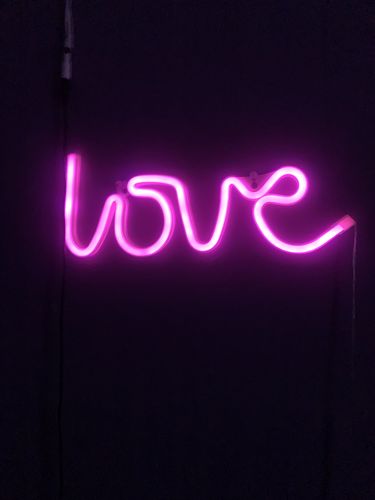 Customer photo review of Neon Love Sign