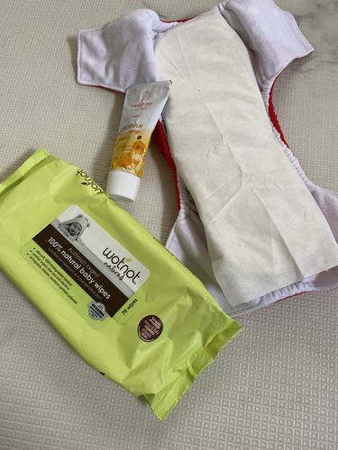 Customer photo review of 100% Natural Baby Wipes - Bulk Buy 12 Pack