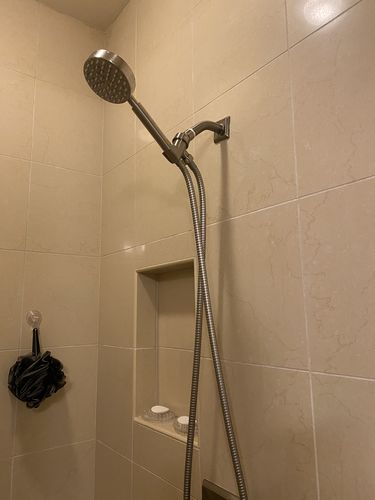 Customer photo review of All Metal Handheld Shower Head Set, Low Flow 1-Spray, 1.75 GPM