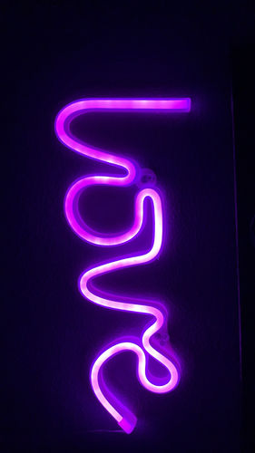 Customer photo review of Neon Love Sign