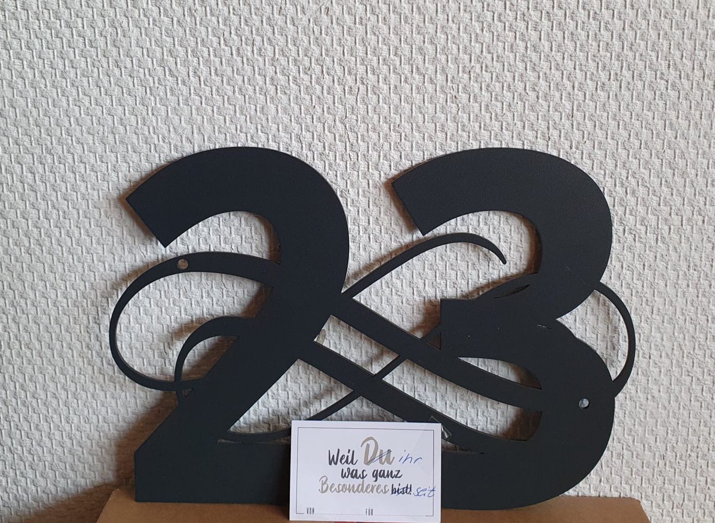 Customer photo review of Hausnummer "Ornamental Style" passend zum Hausnummern-Monogramm (personalisierbar)