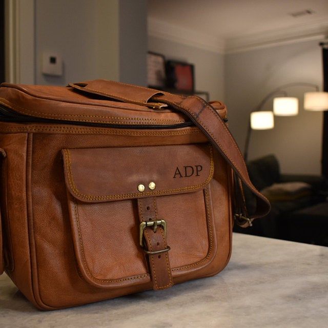 Customer photo review of Genuine Vintage Leather Camera Bag