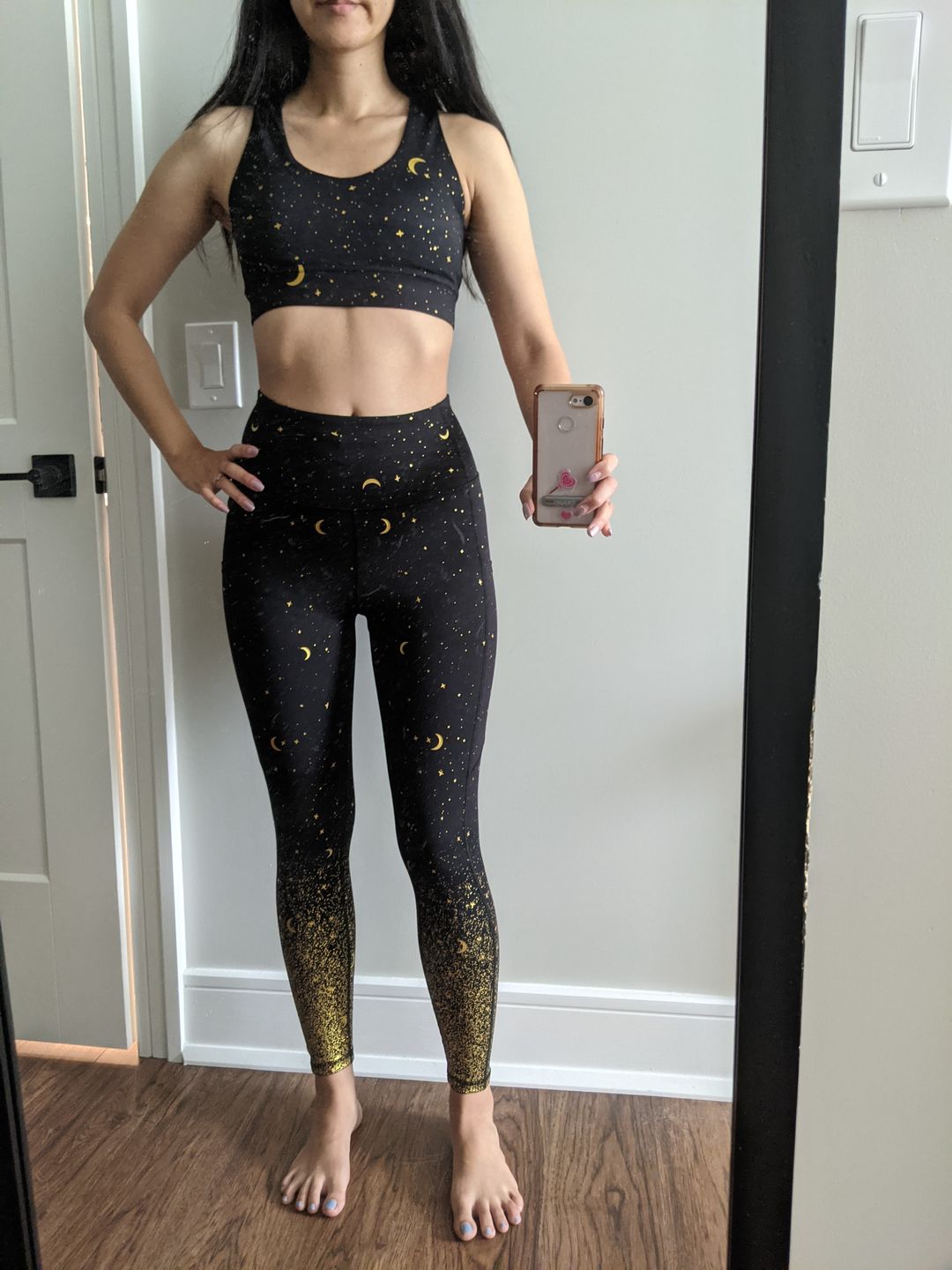 Customer photo review of Criss Cross Sports Bra - Moons | MT SPORT